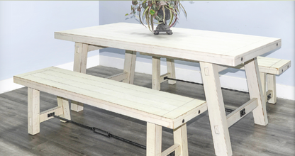 Sunny Designs White Sand Dining Table with Turnbuckle