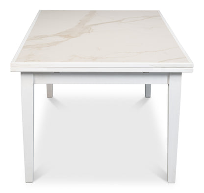 Rectangular Extension Dining Table, White