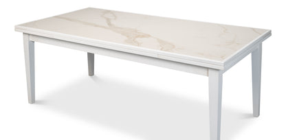 Rectangular Extension Dining Table, White