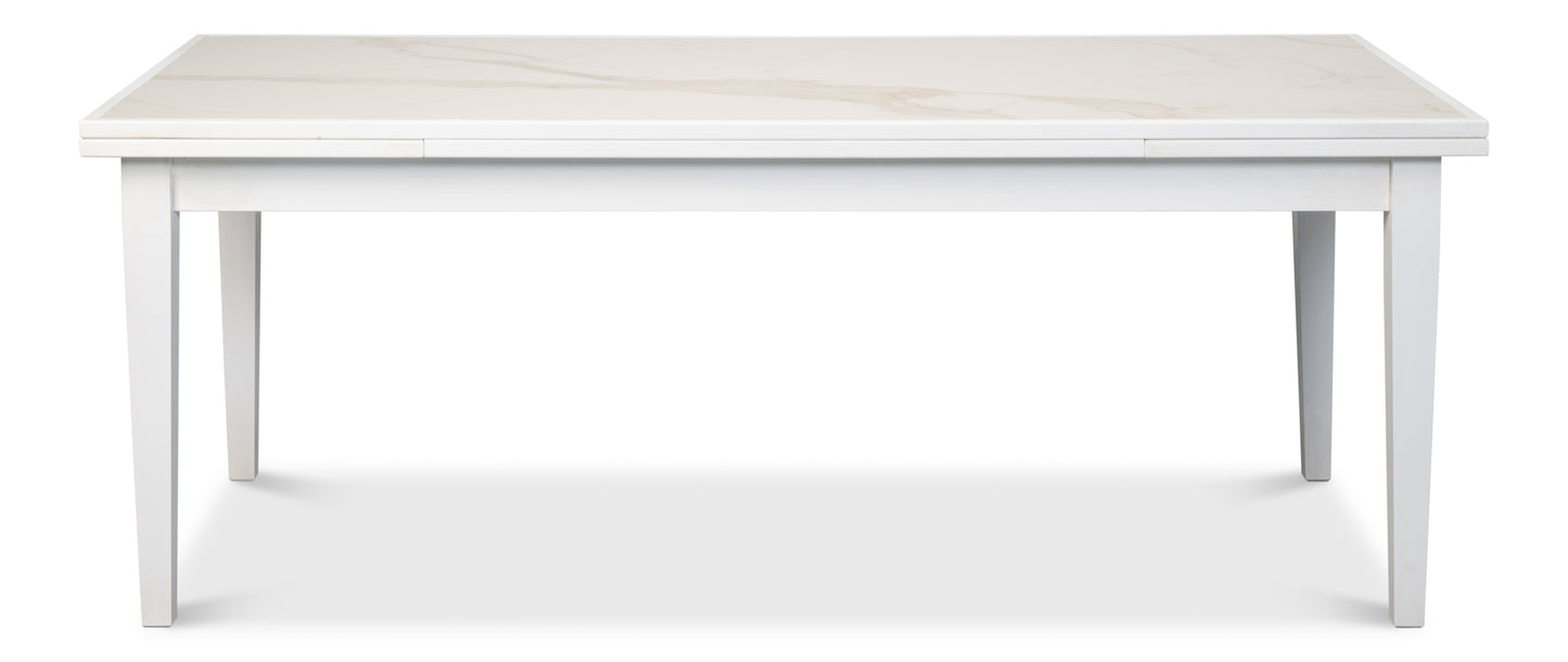 Rectangular Extension Dining Table, White