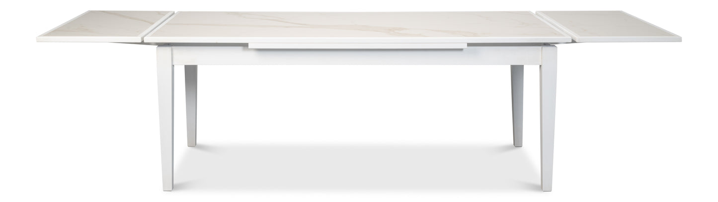 Rectangular Extension Dining Table, White