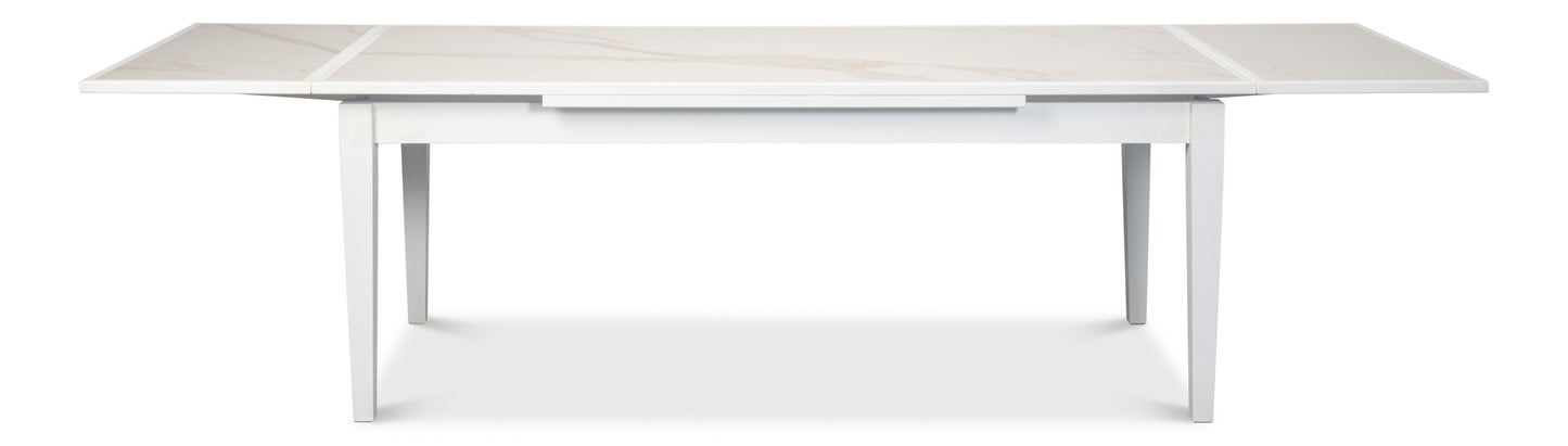 Rectangular Extension Dining Table, White