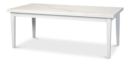 Rectangular Extension Dining Table, White