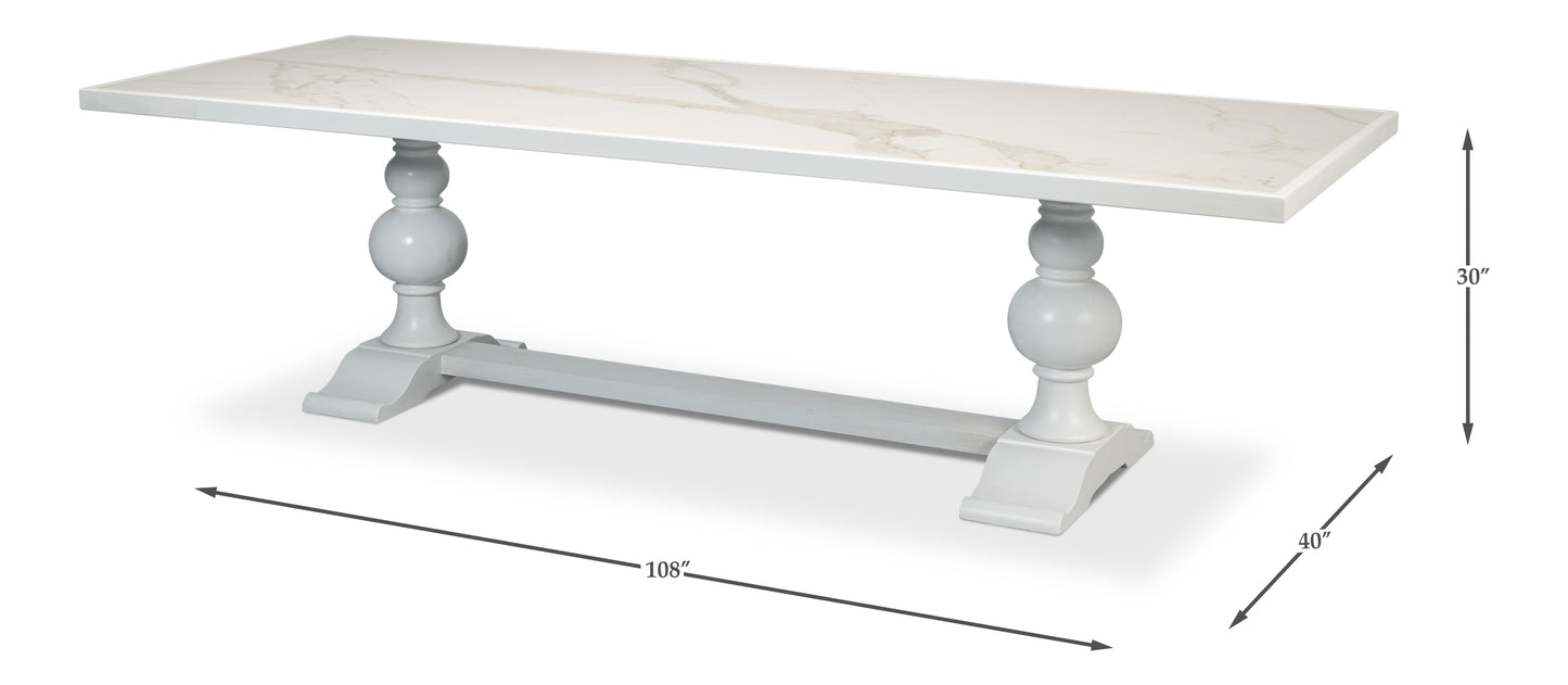 Rectangular Dining Table, Cortina White