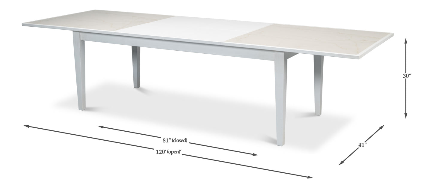 Elton Butterfly Dining Table, White