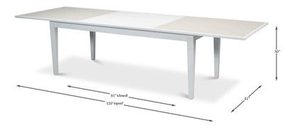 Elton Butterfly Dining Table, White
