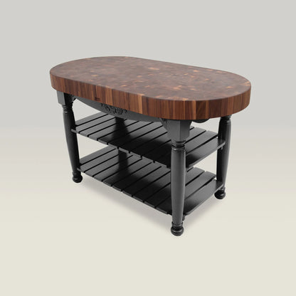 John Boos & Co. Walnut End Grain Harvest Kitchen Island Table