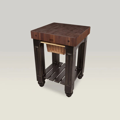 John Boos & Co. American Black Walnut End Grain Gathering Block, Kitchen Island