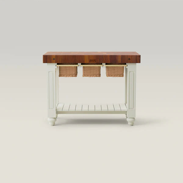 John Boos & Co. American Black Walnut End Grain Gathering Block, Kitchen Island