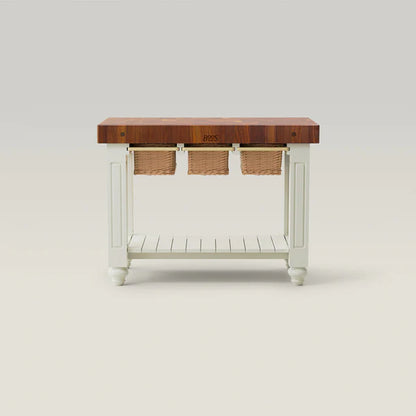 John Boos & Co. American Black Walnut End Grain Gathering Block, Kitchen Island