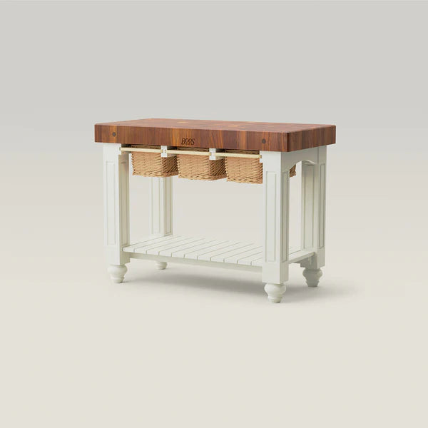 John Boos & Co. American Black Walnut End Grain Gathering Block, Kitchen Island