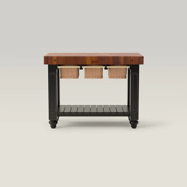 John Boos & Co. American Black Walnut End Grain Gathering Block, Kitchen Island