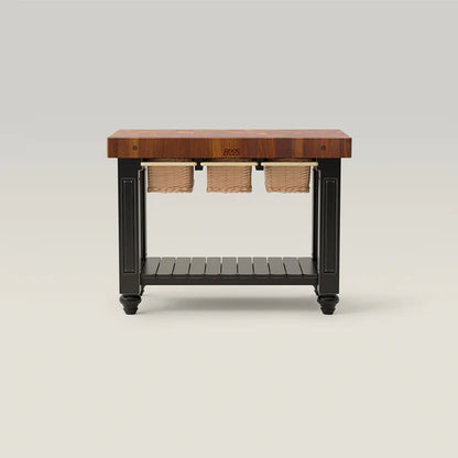 John Boos & Co. American Black Walnut End Grain Gathering Block, Kitchen Island