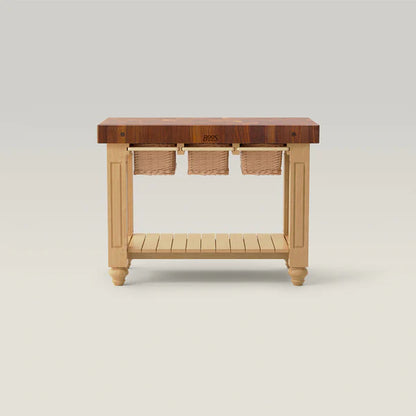 John Boos & Co. American Black Walnut End Grain Gathering Block, Kitchen Island