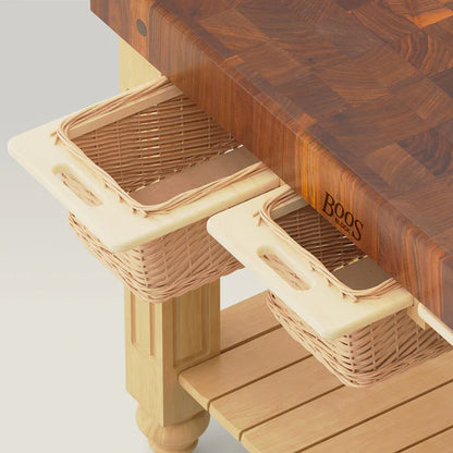 John Boos & Co. American Black Walnut End Grain Gathering Block, Kitchen Island