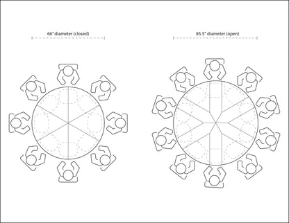 Tower Jupe Dining Table, Large, Working White