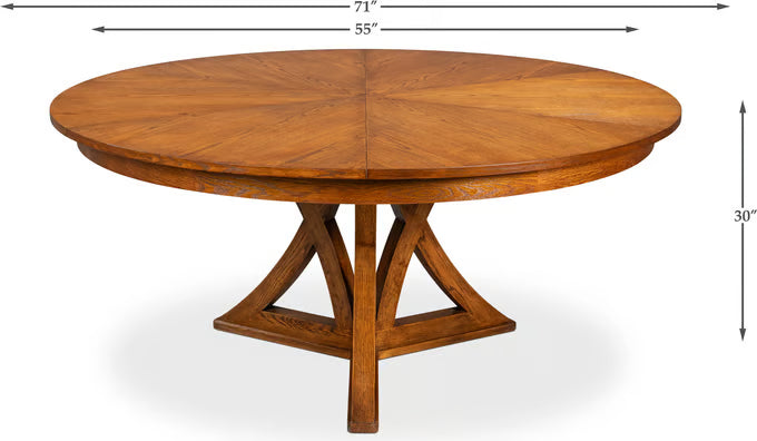 Casual Jupe Dining Table, Tobacco Brown, Medium