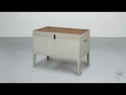 Trunk Side Table with Secret Storage