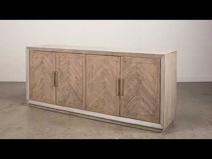 Hollis 4 Door Sideboard, Stone Grey