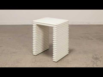 Stacked Side Table, Antique White