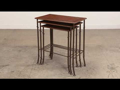 Kew Gardens Leather Nesting Tables