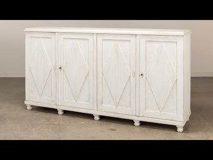 Beecher Sideboard with 4 Doors, Whitewash