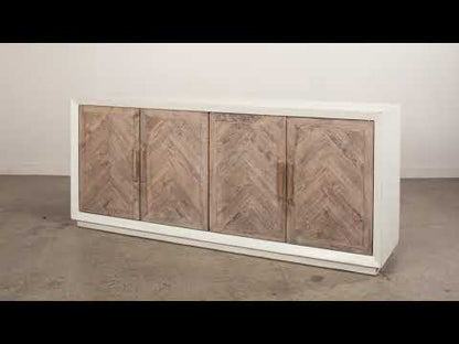 Hollis 4 Door Sideboard, Antique White
