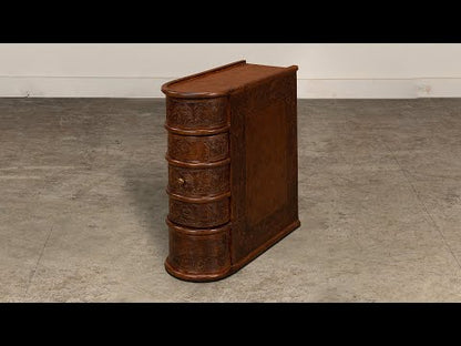 Barnes Leather Book Side Table
