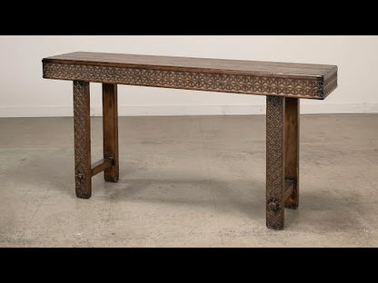 Honeycomb & Cross Console Table